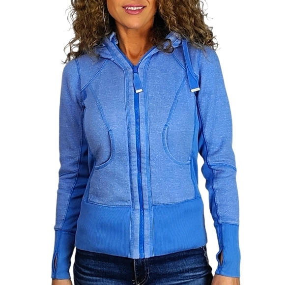 Zella Tops - Zella Full Zip Sweater Hoodie Size Small Blue